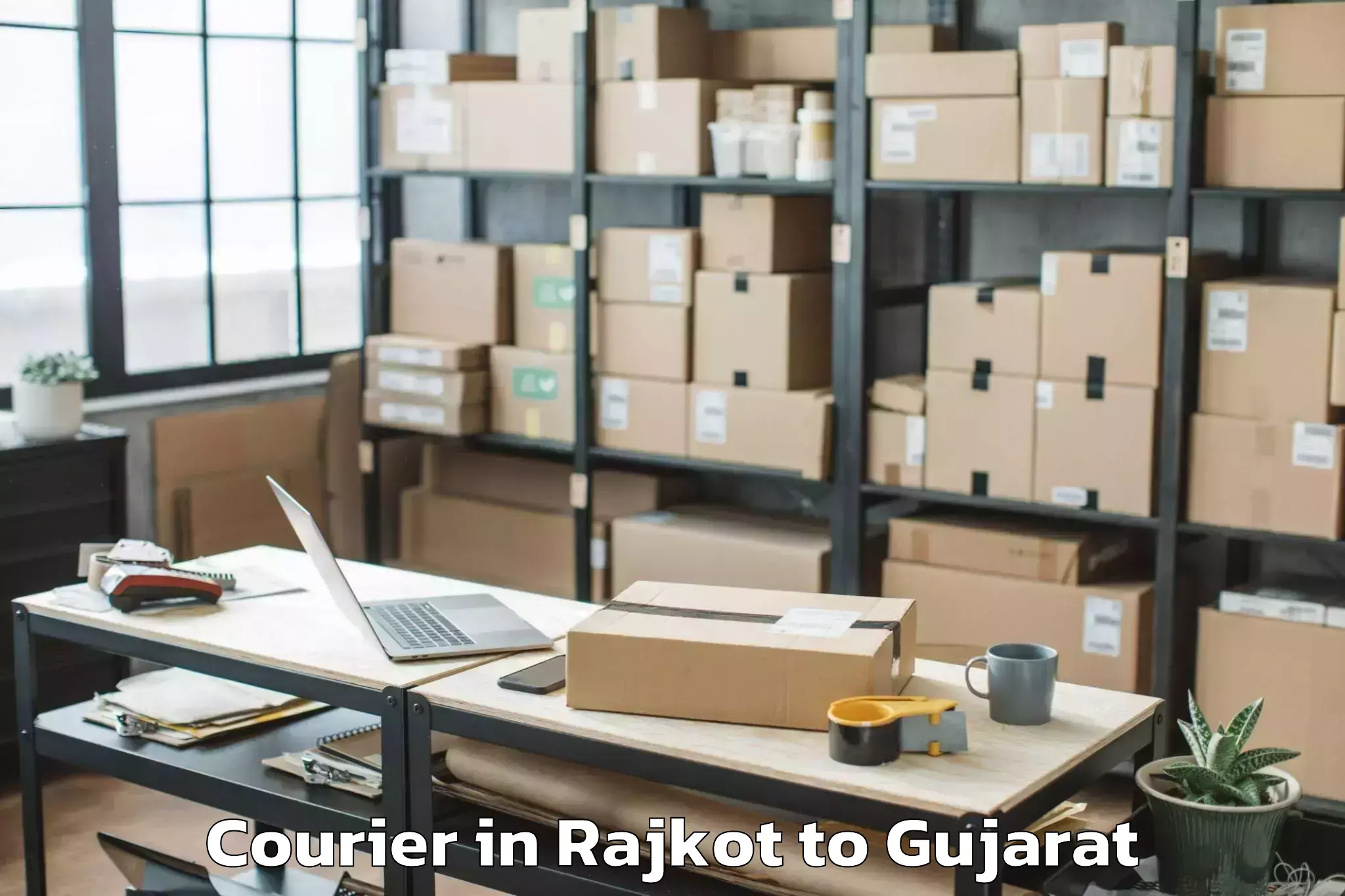 Leading Rajkot to Jhulasan Courier Provider